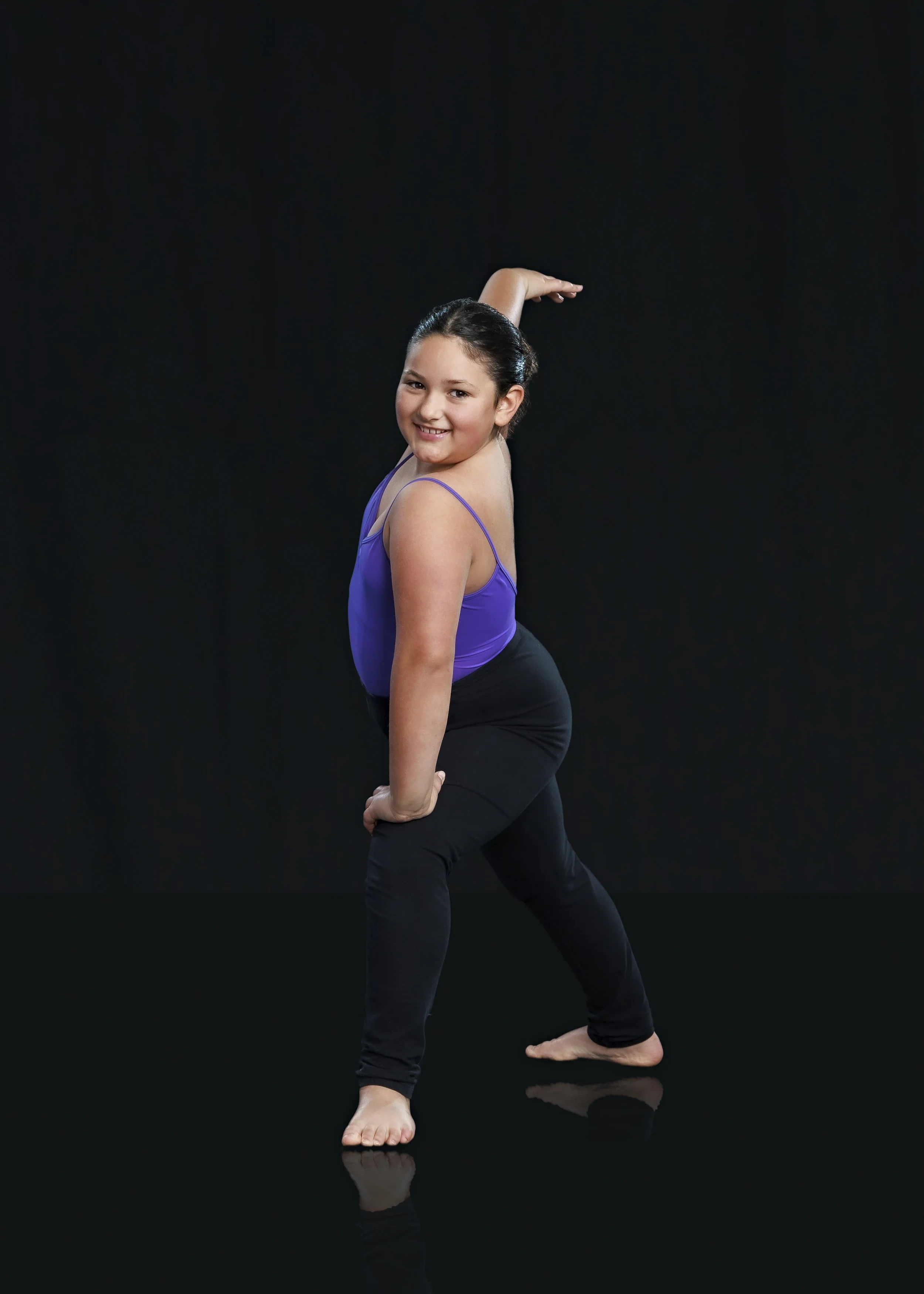 Dancer holding clean finishing pose